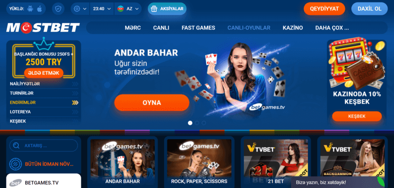 Mostbet Casino: Ən populyar casino Azərbaycan üçün bonus kuponlar əldə edin